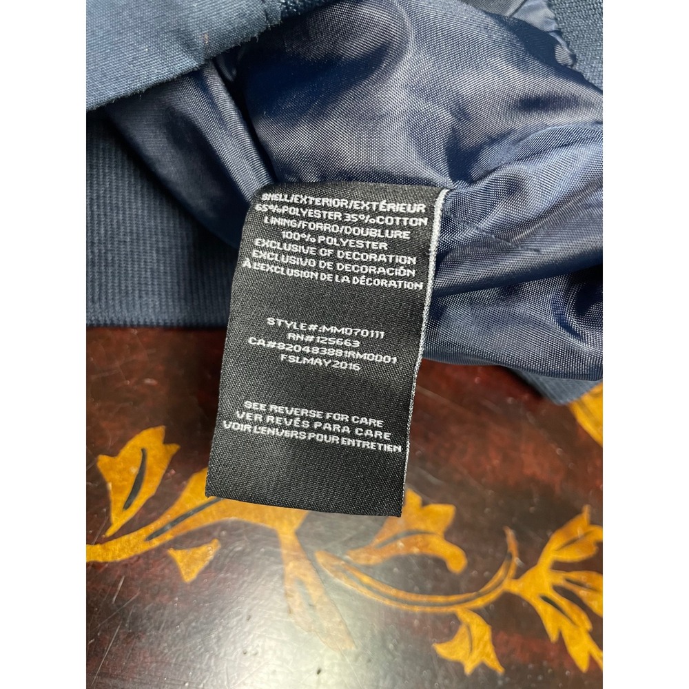 Members Only Mens Navy Blue Iconic Racer Bomber Jacket Full Zip Classic Chic XXL - Picture 12 of 13